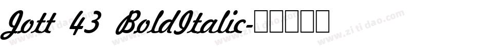 Jott 43 BoldItalic字体转换